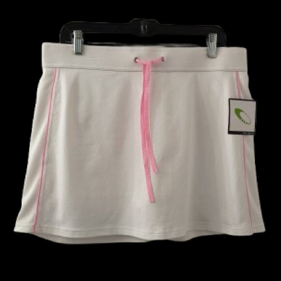 NEW Tek Gear Cotton Stretch White Tennis Workout Skort - Women's Large - Picture 1 of 5